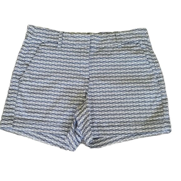 NAUTICA Navy and White Shell Patterned Cotton Blend Classic Shorts Size 6 - Picture 1 of 10